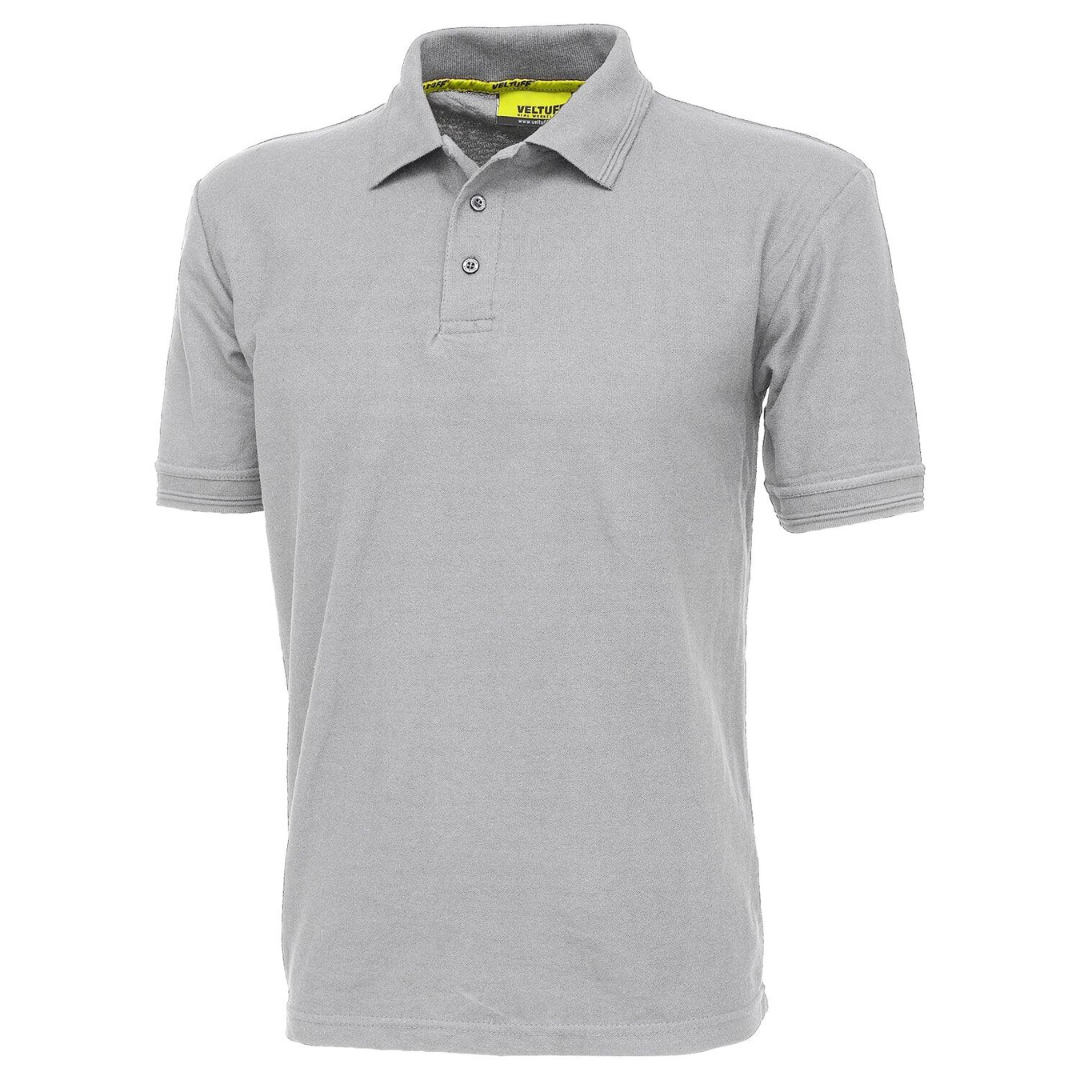 Work Polo Shirt (Soft Grey and Yellow)