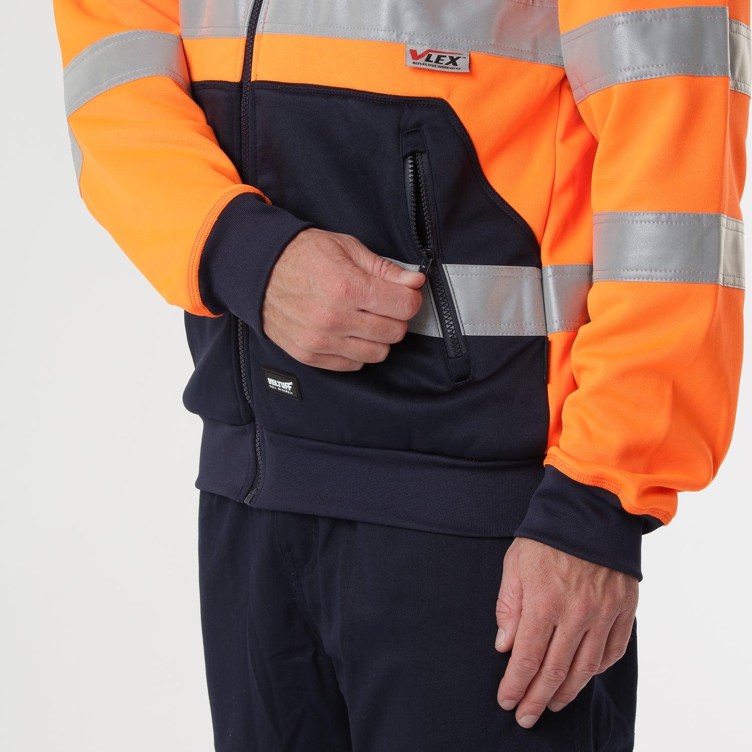 Reflex Hi-Vis Full Zip Hoodie - VELTUFF® DK