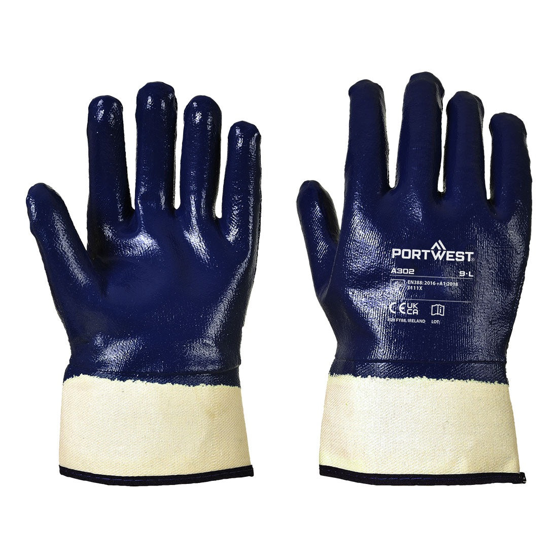 Fully Dipped nitril handske with Cuff