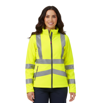 Damen Warnschutz-Softshelljacke