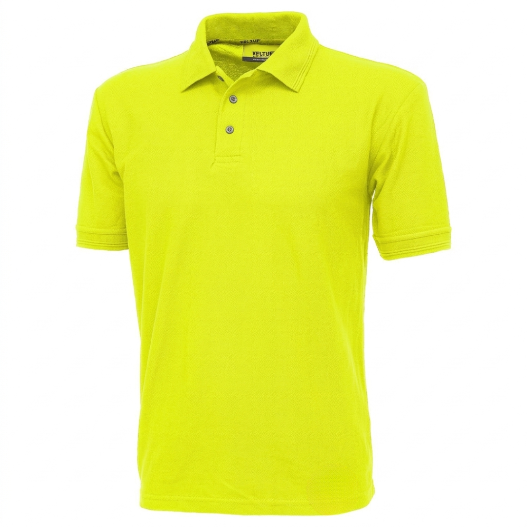Work Polo Shirt (Soft Grey and Yellow)