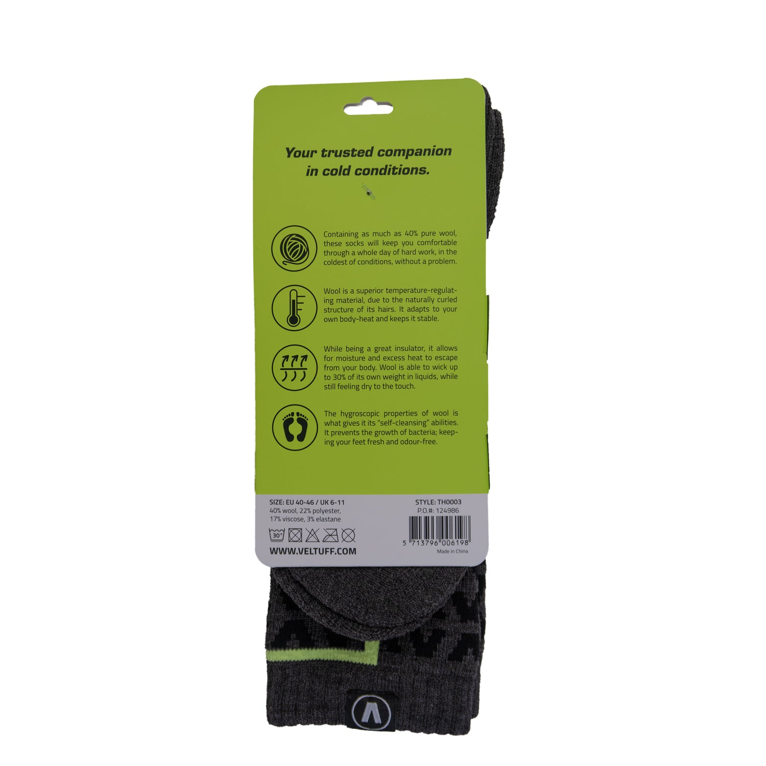 Wool Work Socks (Sizes 40-46) - VELTUFF® DK